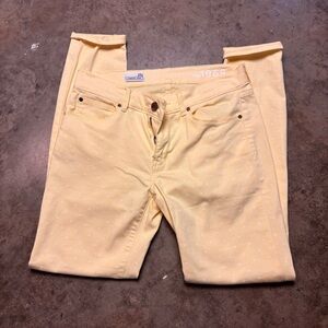 GAP 1969 Skinny Jeans Yellow White Polka Dots Preppy Pants Women’s 26r